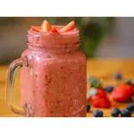Smoothie de Cacau com frutas vermelhas