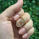 Anel Para Foto Laço Dourado