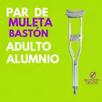 PAR DE MULETA BASTÓN ADULTO ALUMINI