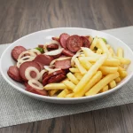 Porção inteira de calabresa C/fritas