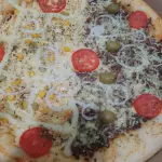 Pizza frango e carne