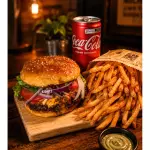 Space tradicional  + batata 🍔🍟