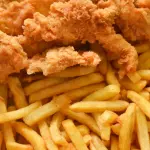 Tiras de pollo con papas