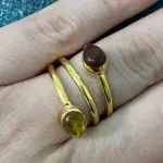Anillo espiral Ambar