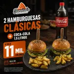 2 Hamburguesas Clásicas + Coca-Cola