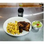 Cuarto de pollo asado al carbón