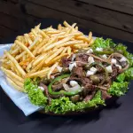 CONTRA FILÉ ACEB. + FRITAS OU AIPIM