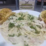 Pasta en salsa blanca