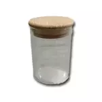POTE DE VIDRO TAMPA DE BAMBOO 90ML