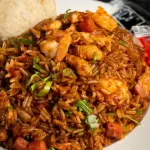 Arroz chino Jamon, pollo y camaron