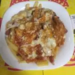 FRITAS COM QUEIJO E BACON