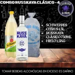Russkaya Clásico + Schweppes + Hielo