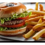 HAMBURGUESA 110 - PAPAS F+ JUGO CAJA