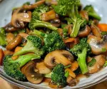 Brocoli y hongo shitake con salsa de ostion