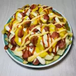 SALCHI DOBLE GRATINADA