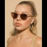 Lentes de sol de marco redondo