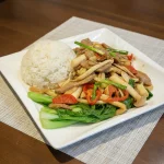 ARROZ CON PUERCO HONGO MIXT 快餐杂菇炒肉片饭