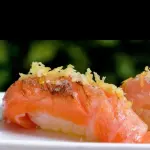 Barriga de salmão maçaricado