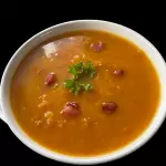 Caldo de Abóbora com Carne Seca