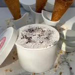Helado de oreos blancas