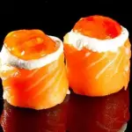 Jōe salmão e geleia pimenta agridoce