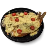 Trucha en crema de ajo