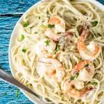 fideos salteados de camaro