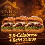 3 X-Calabresa + Refri 2lt