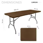 Mesa plegable ratan