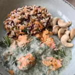 Salmão ao Creme de Espinafre