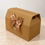 Caja Kraft con cordon y lazo #8161L
