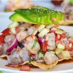 Tostada Ceviche Camaron