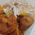 Pernil desfiado com abóbora assada