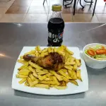Octavo de pollo solo papas