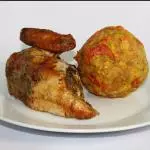 1/4  de Pollo con Tacacho Papa Platano