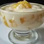 Piña con crema