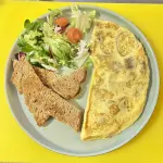 OMELETTE DE CHAMPIÑON QUESO+ PAN