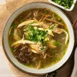 Chicken clear noodle soup