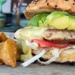 HAMBURGUESA DE POLLO ASADO