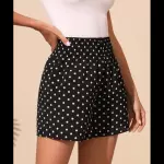 Shorts con estampado de lunares