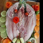 Peixe vermelho grelhado