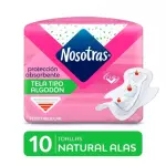 TOALLAS NOSOTRAS NATURALES ALAS 10UN