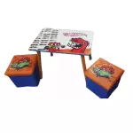 Combo de mesa y 2 puff Hot Wheels