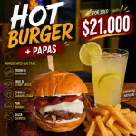 PROMO HOT BURGER & PAPAS
