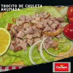 Trocito de chuleta ahumada.