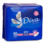 TOALLAS SANITARIAS DIVA 10UND NOCT