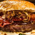 hamburguesa tocino con papas