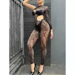 Enterizo Con Brillos, Hermosa Malla