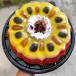 Gelatina arcoiris tropical