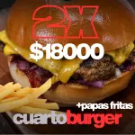 CUARTO BURGER X2 CON FRITAS